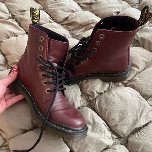 Maroon doc martens 1460